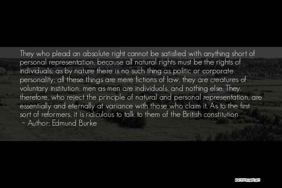 Our Natural Rights Quotes By Edmund Burke