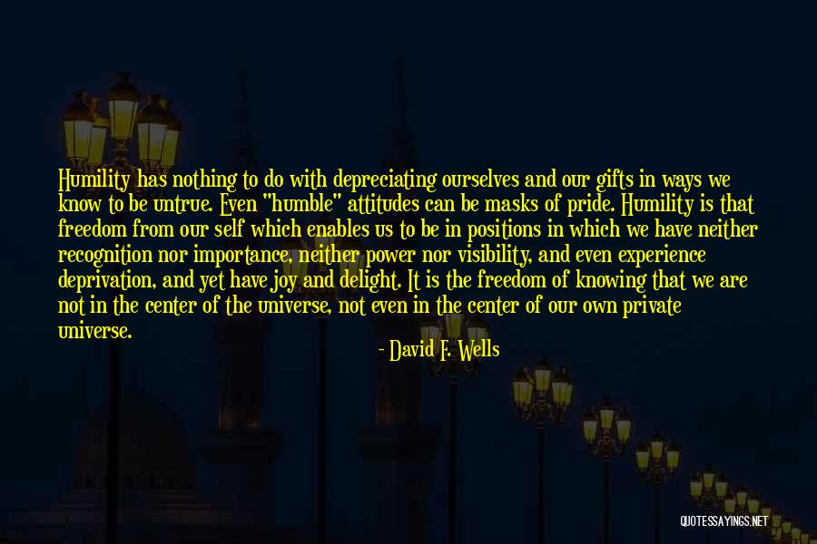 Our Own Attitudes Quotes By David F. Wells Our Own Attitudes Quotes By David F. Wells