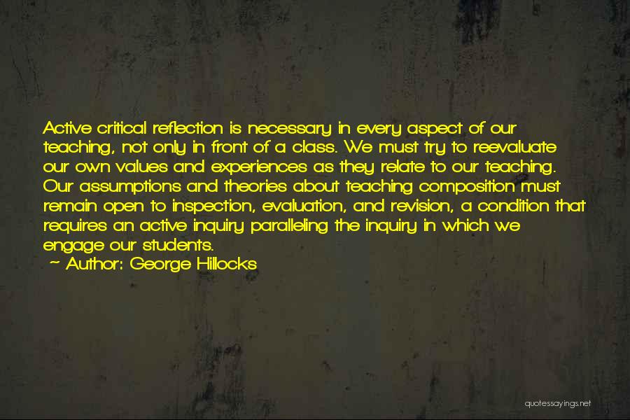 Our Own Reflection Quotes By George Hillocks