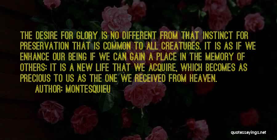 Our Precious Life Quotes By Montesquieu