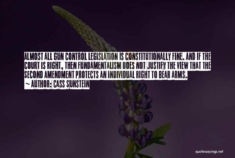 Our Right To Bear Arms Quotes By Cass Sunstein