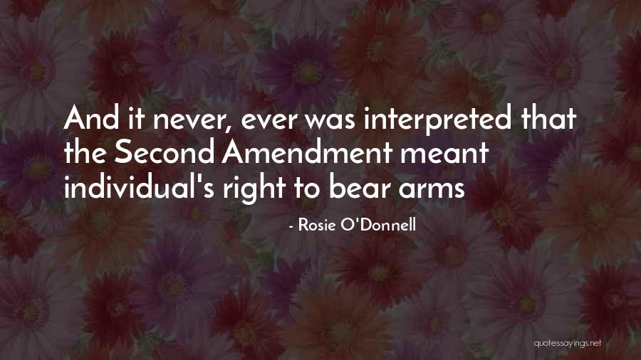 Our Right To Bear Arms Quotes By Rosie O'Donnell