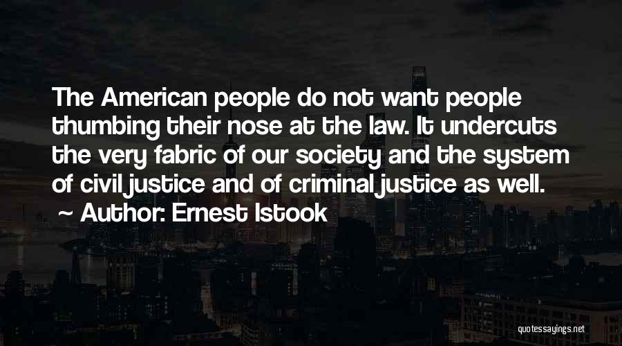 Our System Of Justice Quotes By Ernest Istook