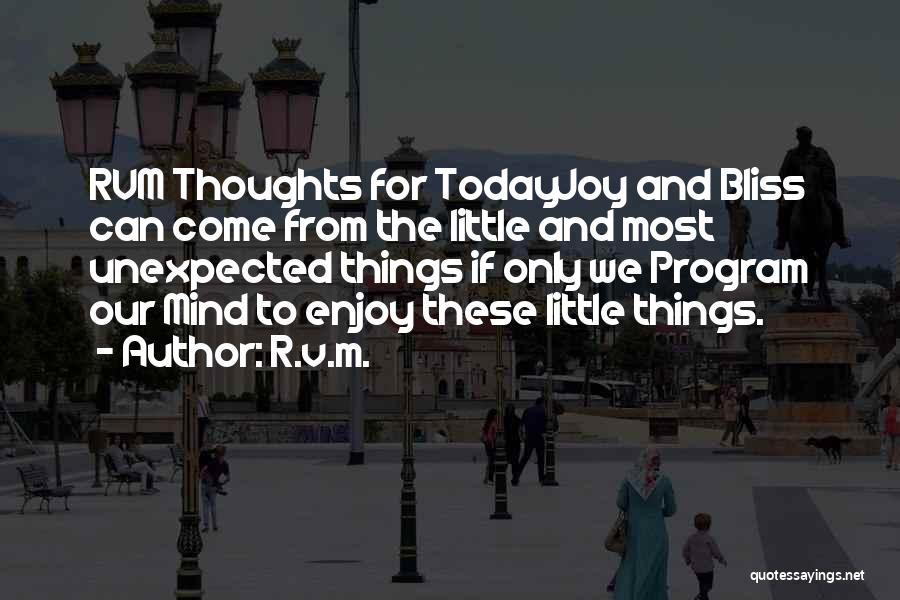 Our Thoughts Quotes By R.v.m.