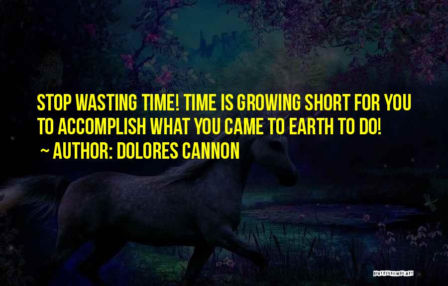 Our Time On Earth Is Short Quotes By Dolores Cannon