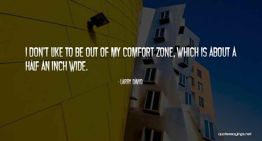 Out Of Comfort Zone Quotes By Larry David