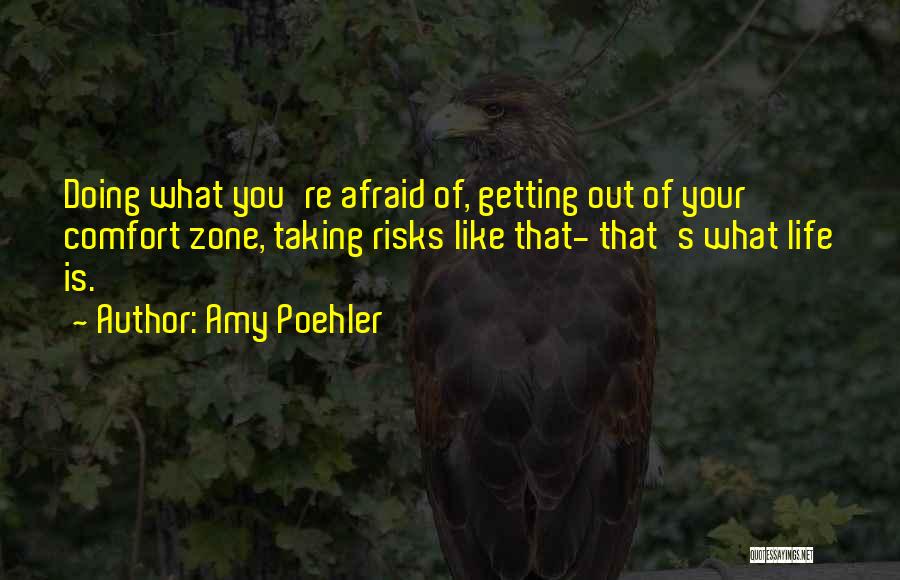 Out Your Comfort Zone Quotes By Amy Poehler