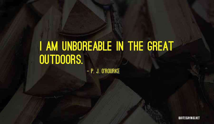 Outdoors Quotes By P. J. O'Rourke