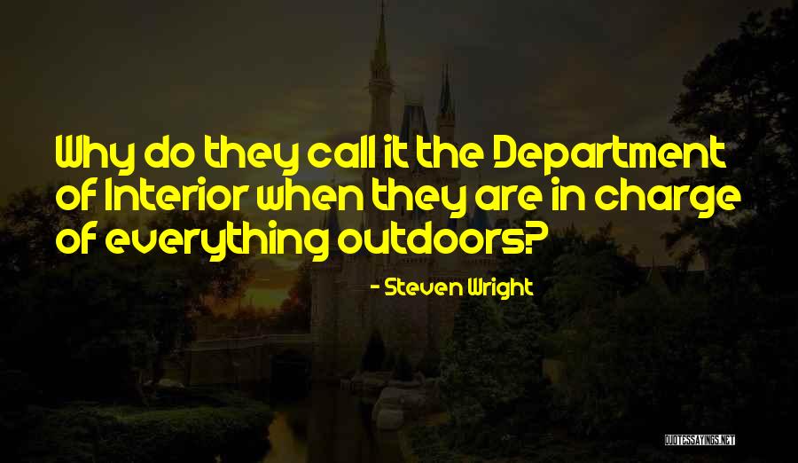 Outdoors Quotes By Steven Wright