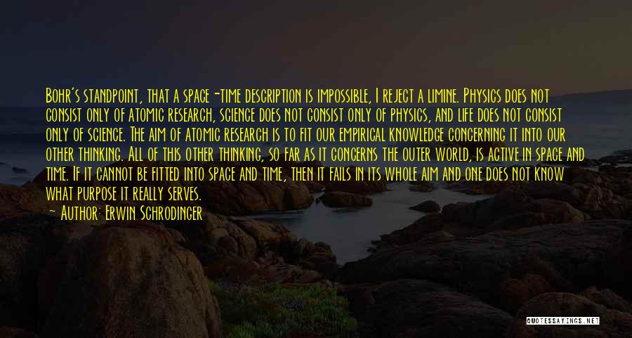 Outer Space And Life Quotes By Erwin Schrodinger