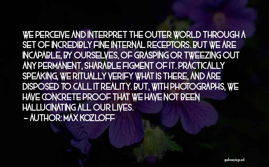 Outer World Quotes By Max Kozloff
