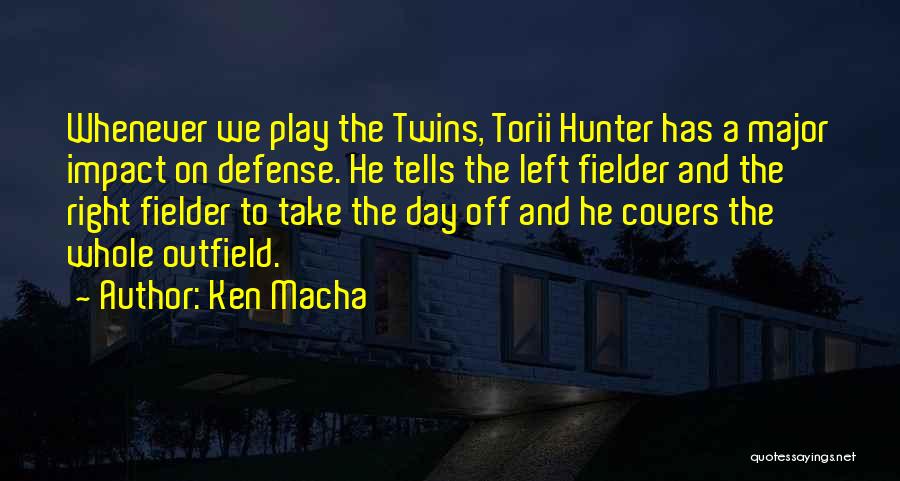Outfield Quotes By Ken Macha