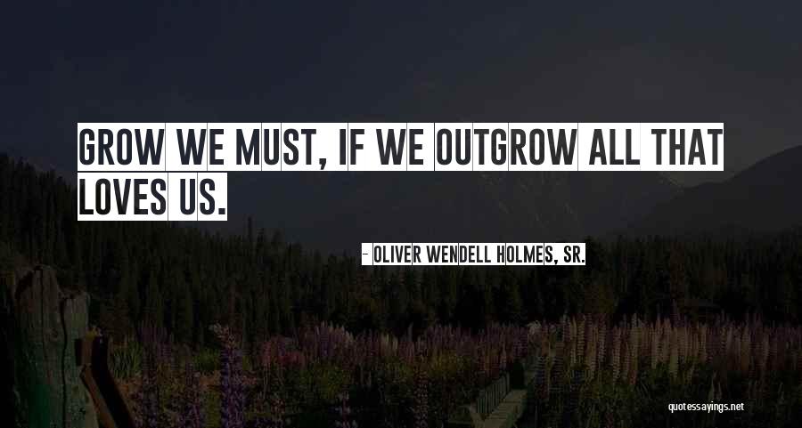 Outgrow Quotes By Oliver Wendell Holmes, Sr.