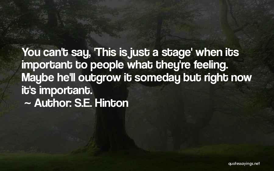 Outgrow Quotes By S.E. Hinton