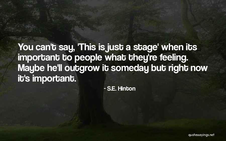 Outgrow Quotes By S.E. Hinton