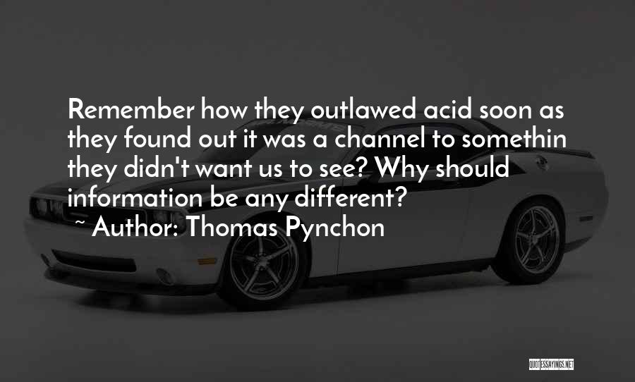 Outlawed Quotes By Thomas Pynchon