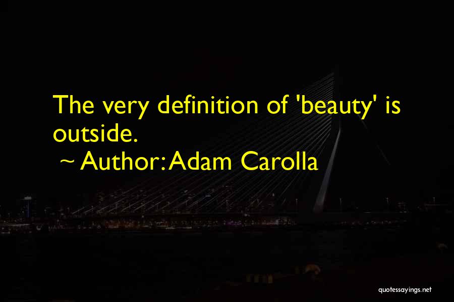 Outside Beauty Quotes By Adam Carolla