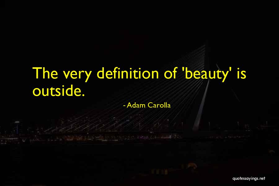 Outside Beauty Quotes By Adam Carolla