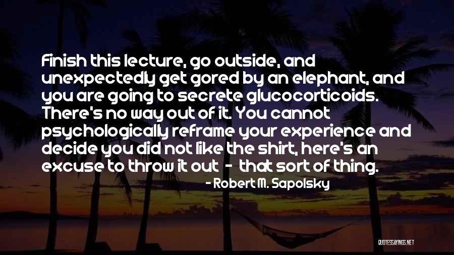 Outside Experience Quotes By Robert M. Sapolsky Outside Experience Quotes By Robert M. Sapolsky