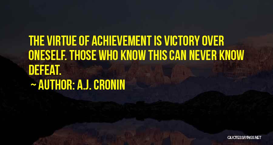 Over Achievement Quotes By A.J. Cronin