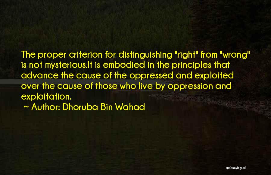 Over Exploitation Quotes By Dhoruba Bin Wahad