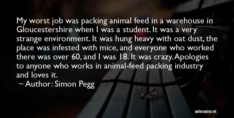 Over Packing Quotes By Simon Pegg