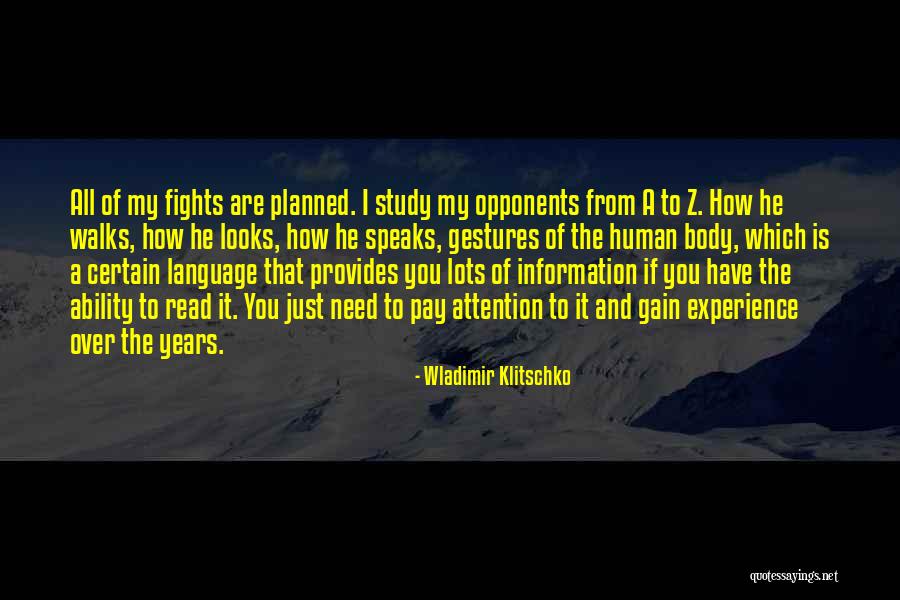 Over Planned Quotes By Wladimir Klitschko Over Planned Quotes By Wladimir Klitschko
