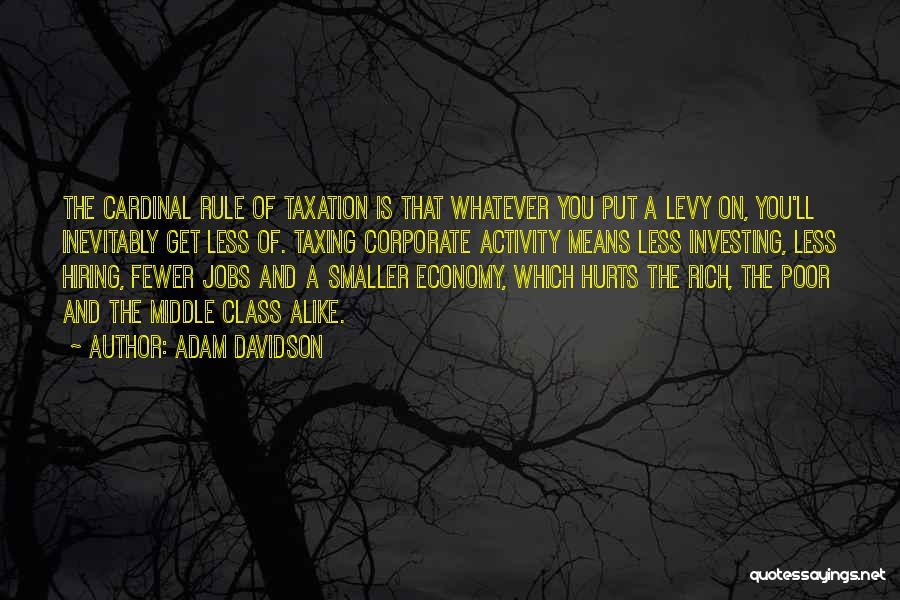 Over Taxation Quotes By Adam Davidson