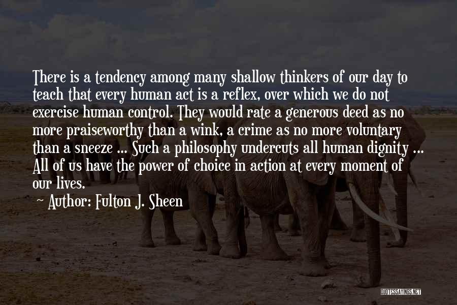 Over Thinkers Quotes By Fulton J. Sheen