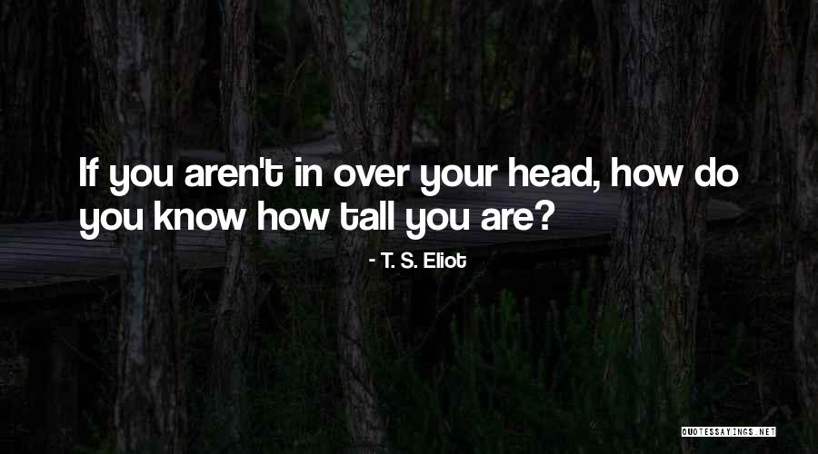 Over Your Head Quotes By T. S. Eliot Over Your Head Quotes By T. S. Eliot