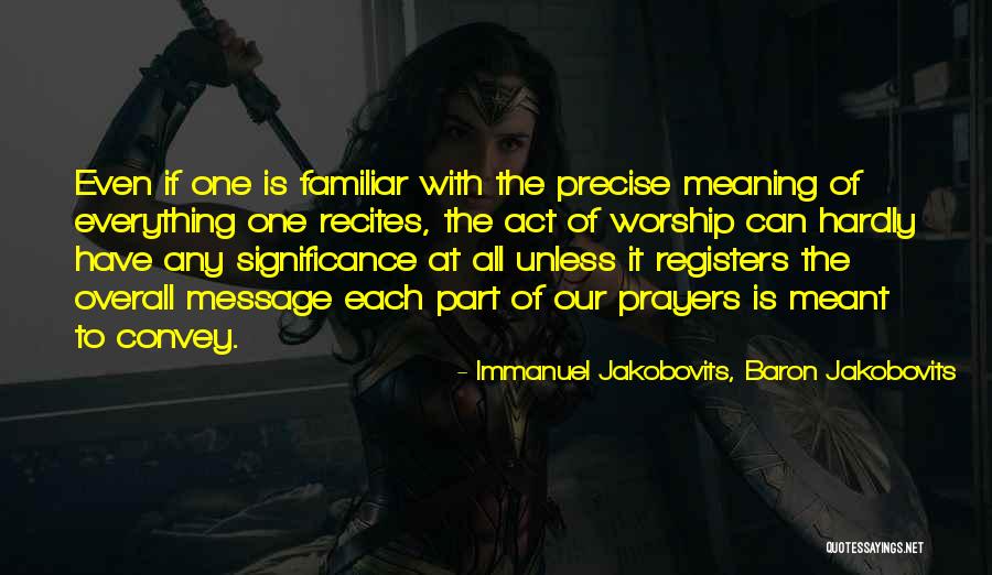 Overall Quotes By Immanuel Jakobovits, Baron Jakobovits Overall Quotes By Immanuel Jakobovits, Baron Jakobovits