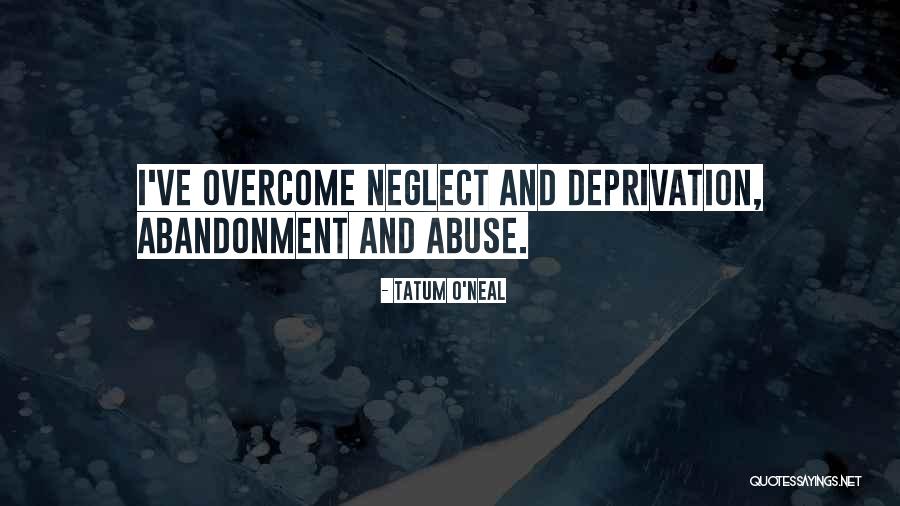 Overcome Abuse Quotes By Tatum O'Neal Overcome Abuse Quotes By Tatum O'Neal