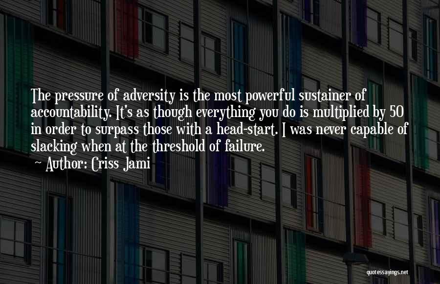 Overcoming Adversity Quotes By Criss Jami