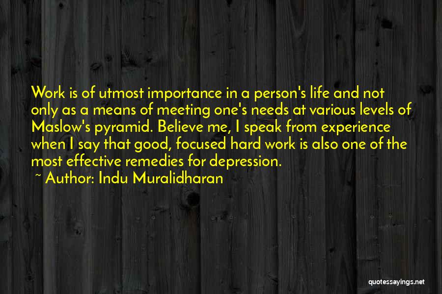 Overcoming Depression And Life Quotes By Indu Muralidharan