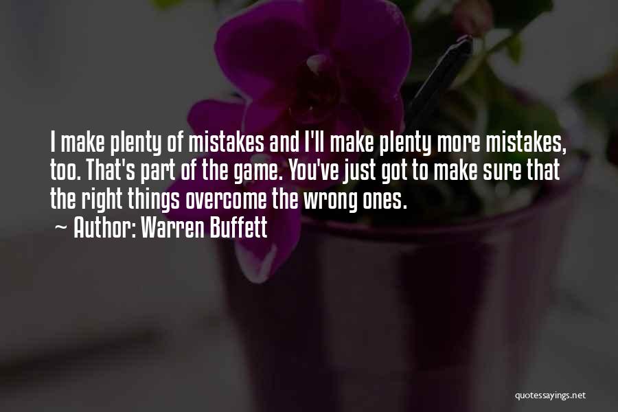 Overcoming Mistakes Quotes By Warren Buffett