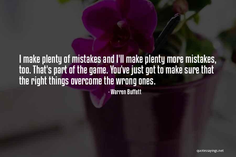 Overcoming Your Mistakes Quotes By Warren Buffett