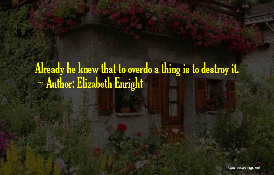 Overdoing It Quotes By Elizabeth Enright