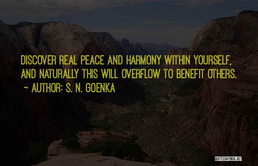 Overflow Quotes By S. N. Goenka