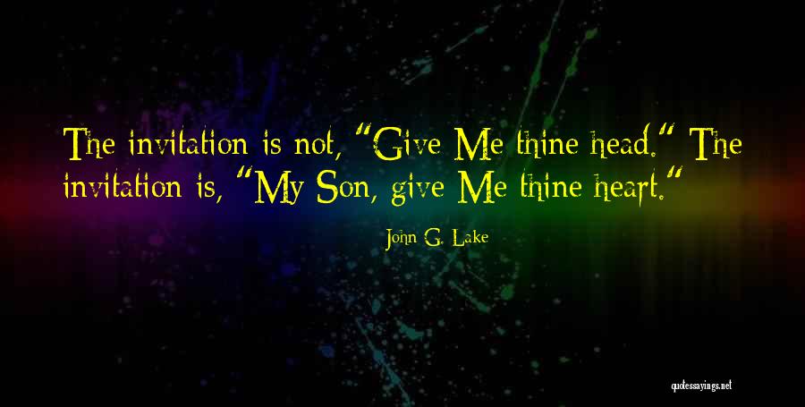 Overhearing In Heart Of Darkness Quotes By John G. Lake Overhearing In Heart Of Darkness Quotes By John G. Lake