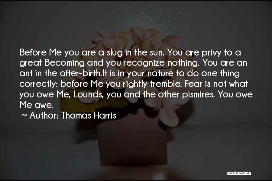 Owe Nothing Quotes By Thomas Harris