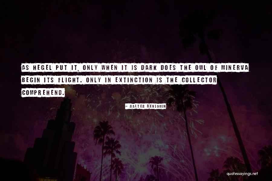 Owl Of Minerva Quotes By Walter Benjamin Owl Of Minerva Quotes By Walter Benjamin