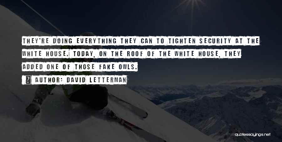 Owls Quotes By David Letterman