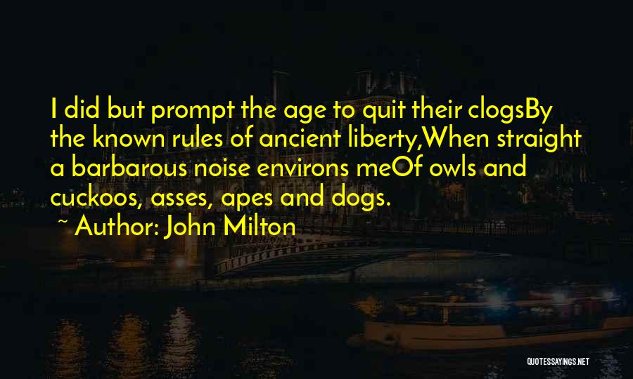 Owls Quotes By John Milton