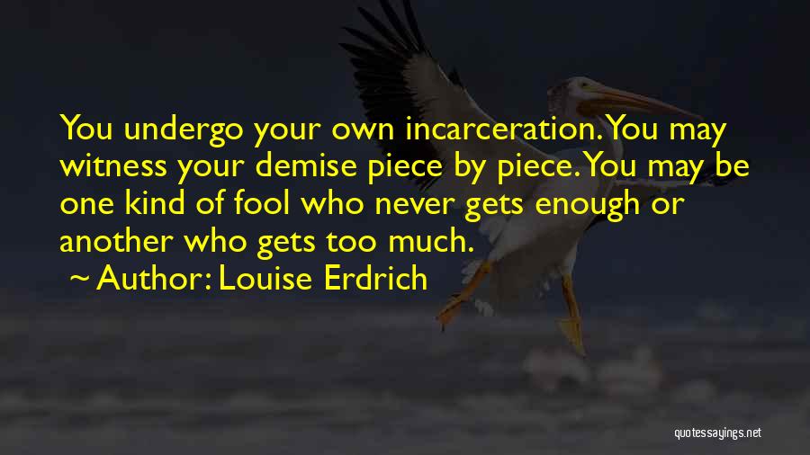 Own Demise Quotes By Louise Erdrich