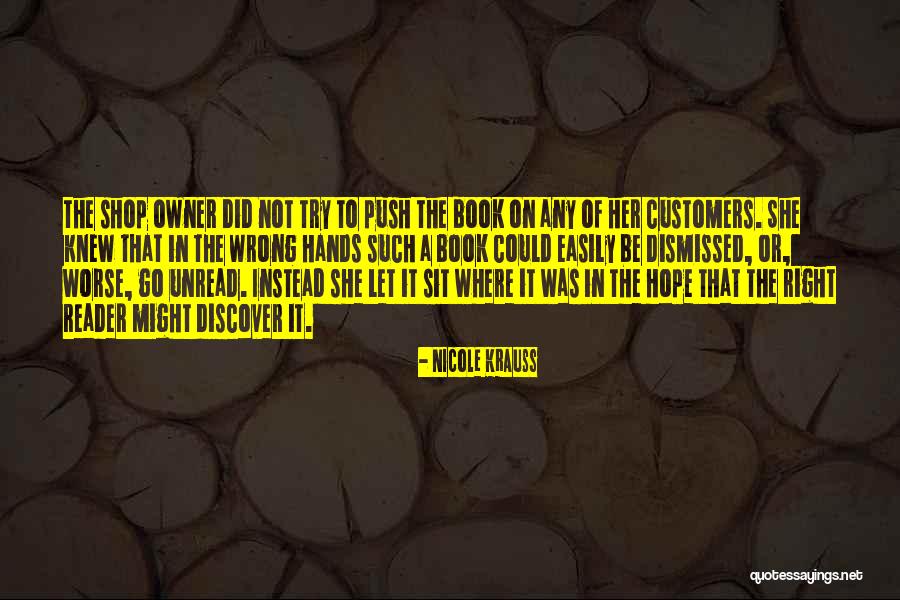 Owner Quotes By Nicole Krauss Owner Quotes By Nicole Krauss
