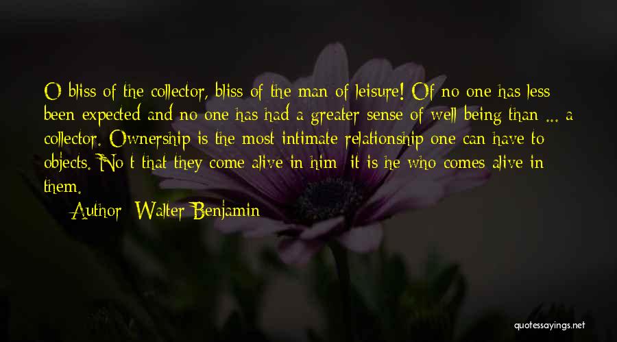 Ownership And Sense Of Self Quotes By Walter Benjamin