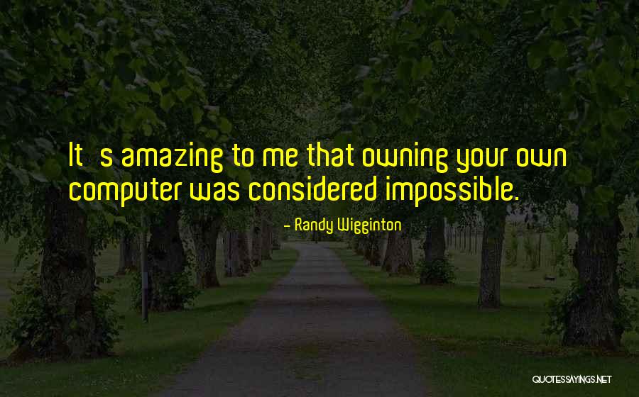 Owning It Quotes By Randy Wigginton