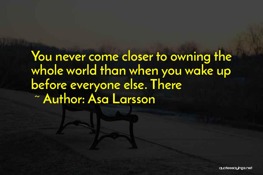 Owning Up Quotes By Asa Larsson