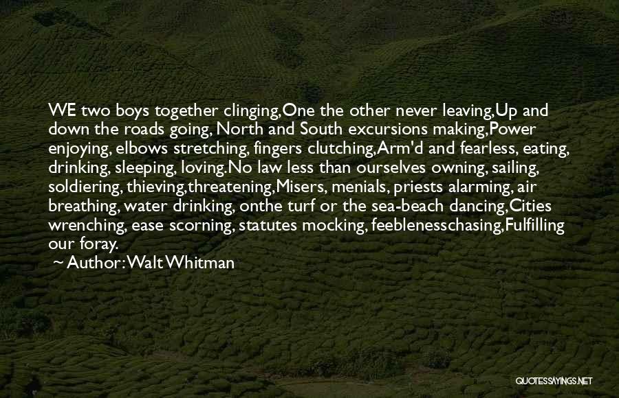 Owning Up Quotes By Walt Whitman