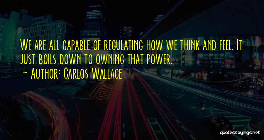 Owning Your Life Quotes By Carlos Wallace